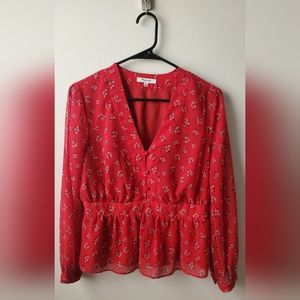 Madewell floral blouse